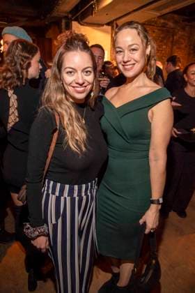Chiara Penzel and Coco Carjell as guests at Traumfabrik Babelsberg and Kreisfilm Party at Fotografiska Berlin at the Berlinale 76 International Film Festival on 17 02 2026 in Berlin Berlin Germany