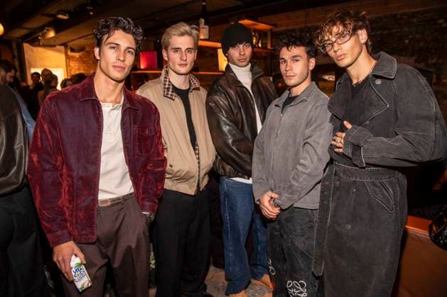 Bene Schulz, Luis Freitag, Julien Brown, Tim Schaecker and Bene Schulz as guests at the Traumfabrik Babelsberg and Kreisfilm Party at Fotografiska Berlin at the Berlinale 76 International Film Festival on 17 02 2026 in Berlin Berlin Germany