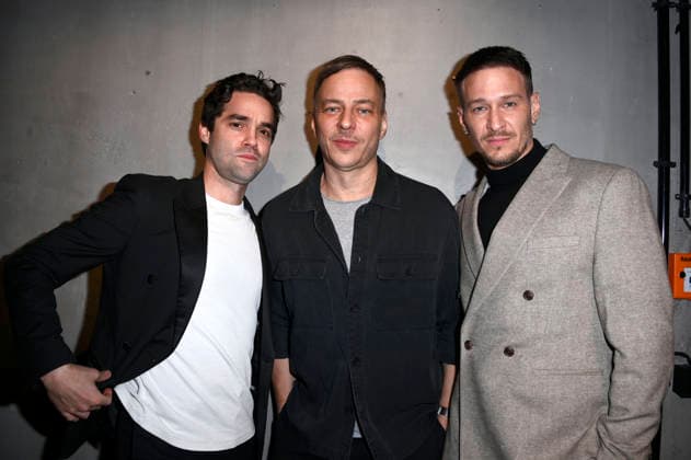 Maximilian Befort, Tom Wlaschiha and Vladimir Burlakov at the Traumfabrik Babelsberg Kreisfilm Party as part of the Berlinale 2026 at Fotografiska Berlin Berlin, 17 02 2026 Foto:xN.xKubelkax xFuturexImagex traumfabrik_6271