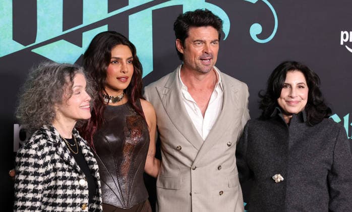 World premiere of Amazon Prime Video s The Bluff at the TCL Chinese Theatre Featuring: Courtenay Valenti, Priyanka Chopra Jonas, Karl Urban, Sue Kroll Where: Los Angeles, California, United States When: 17 Feb 2026 Credit: Faye s Vision Cover Images EDITORIAL USE ONLY. NOT FOR USE BY NEWSPAPERS BASED IN THE UK. Copyright: xx coverimg55480724