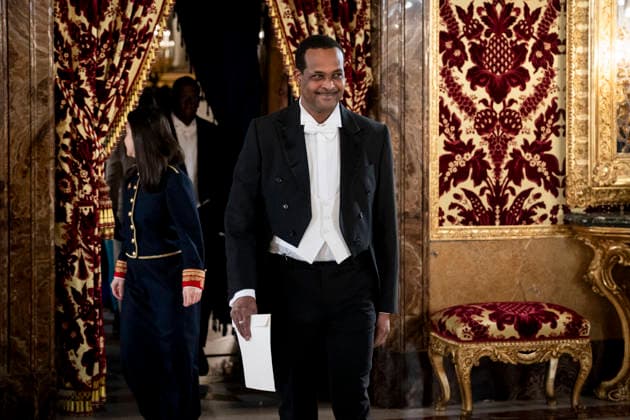 The King receives the Letters of Credence of the new ambassadors King Felipe VI receives the Letter of Credence of the new ambassador of the Republic of Haiti, Wooldy Edson Louidor, at the Royal Palace in Madrid, on February 18, 2026, in Madrid Spain The King receives today the Letters of Credence of the new ambassadors of Haiti, Japan, Malaysia, Greece, Uruguay, Bulgaria and the United States 18 FEBRUARY 2026 A Pé Madrid Madrid Madrid Espana  Copyright: xA.xPÃ rezxMecax 7302111