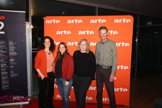 Olga Staszel 3 from left with guests at the ARTE reception as part of the Berlinale 2026 at the Akademie der Künste on Pariser Platz Berlin, 16 02 2026 Copyright: xRenexduxVinagex