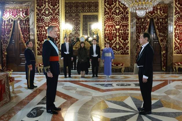 Felipe VI of Spain walking during a presentation of letters of credence in Madrid, Spain, on Wednesday, 18 February 2026. Cordon Press 