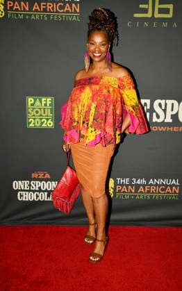 LOS ANGELES, CA- FEBRUARY 17: Vanessa Estelle Williams at the 34th Annual Pan African Film & Arts Festival Opening Night Premiere of One Spoon of Chocolate at the Directors Guild of America Theater Complex in Los Angeles, California on February 17, 2026. Copyright: xKoixSojer Snap NxUxPhotos MediaPunchx
