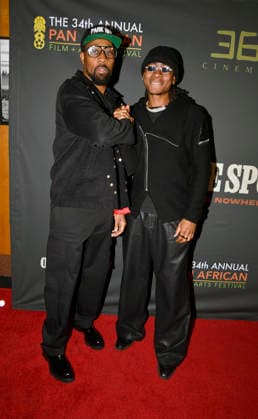LOS ANGELES, CA- FEBRUARY 17: RZA, RJ Cyler at the 34th Annual Pan African Film & Arts Festival Opening Night Premiere of One Spoon of Chocolate at the Directors Guild of America Theater Complex in Los Angeles, California on February 17, 2026. Copyright: xKoixSojer Snap NxUxPhotos MediaPunchx