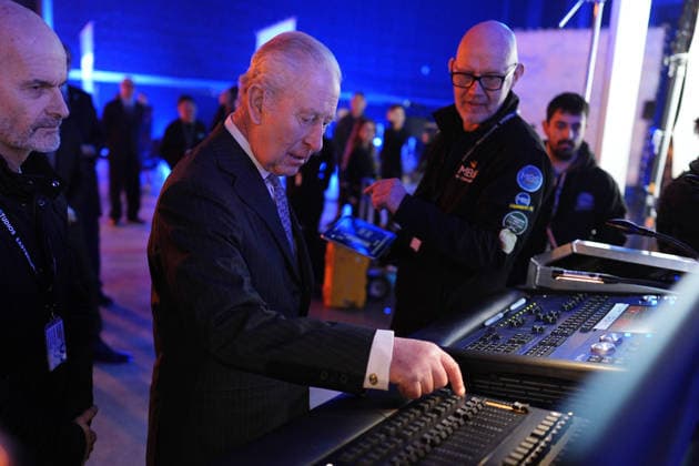 . 18 02 2026. Dagenham, United Kingdom. King Charles III during a visit to Eastbrook Studios in Dagenham, United Kingdom.  xPoolx xi-Imagesx IIM-26580-0004