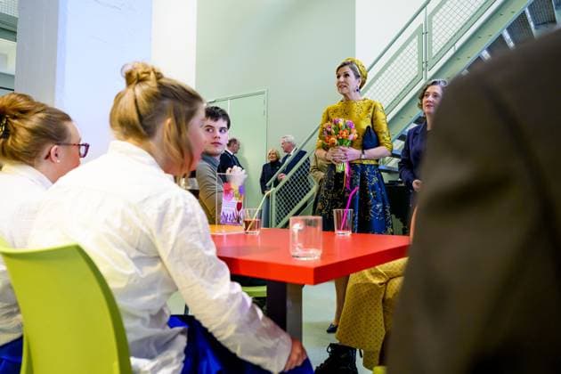 HENGELO, The Netherlands, 2026-02-18 13:46:27 HENGELO, February 18, 2026, KamaK Theater. Queen Maxima opens the new KamaK Theater in Hengelo. The professional company KamaK Theater works with actors with intellectual disabilities. With a team of directors, theater and music teachers, care workers, and a large number of volunteers, several productions are developed and staged annually. PHOTO: NLBeeld Patrick van Emst Credit: NL Beeld Patrick van Emst  Copyright: xx x