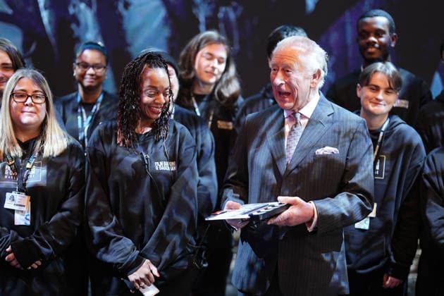 . 18 02 2026. Dagenham, United Kingdom. King Charles III during a visit to Eastbrook Studios in Dagenham, United Kingdom.  xPoolx xi-Imagesx IIM-26580-0010