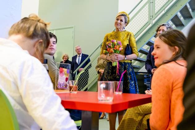HENGELO, The Netherlands, 2026-02-18 13:46:39 HENGELO, February 18, 2026, KamaK Theater. Queen Maxima opens the new KamaK Theater in Hengelo. The professional company KamaK Theater works with actors with intellectual disabilities. With a team of directors, theater and music teachers, care workers, and a large number of volunteers, several productions are developed and staged annually. PHOTO: NLBeeld Patrick van Emst Credit: NL Beeld Patrick van Emst  Copyright: xx x