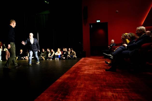 HENGELO, The Netherlands, 2026-02-18 14:06:31 HENGELO, February 18, 2026, KamaK Theater. Queen Maxima opens the new KamaK Theater in Hengelo. The professional company KamaK Theater works with actors with intellectual disabilities. With a team of directors, theater and music teachers, care workers, and a large number of volunteers, several productions are developed and staged annually. PHOTO: NLBeeld Patrick van Emst Credit: NL Beeld Patrick van Emst  Copyright: xx x