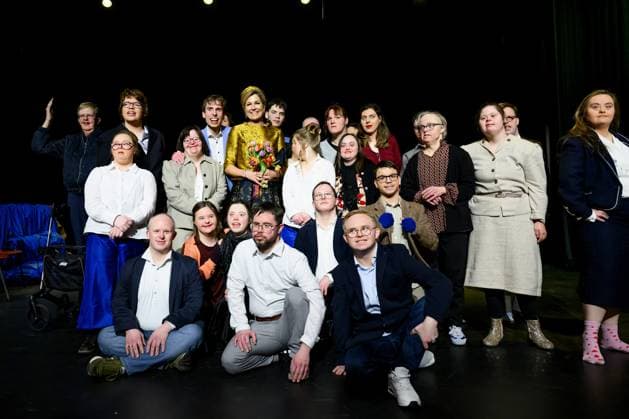 HENGELO, The Netherlands, 2026-02-18 14:14:40 HENGELO, February 18, 2026, KamaK Theater. Queen Maxima opens the new KamaK Theater in Hengelo. The professional company KamaK Theater works with actors with intellectual disabilities. With a team of directors, theater and music teachers, care workers, and a large number of volunteers, several productions are developed and staged annually. PHOTO: NLBeeld Patrick van Emst Credit: NL Beeld Patrick van Emst  Copyright: xx x