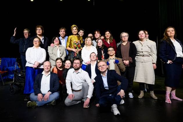 HENGELO, The Netherlands, 2026-02-18 14:14:42 HENGELO, February 18, 2026, KamaK Theater. Queen Maxima opens the new KamaK Theater in Hengelo. The professional company KamaK Theater works with actors with intellectual disabilities. With a team of directors, theater and music teachers, care workers, and a large number of volunteers, several productions are developed and staged annually. PHOTO: NLBeeld Patrick van Emst Credit: NL Beeld Patrick van Emst  Copyright: xx x