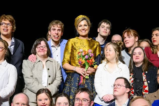 HENGELO, The Netherlands, 2026-02-18 14:14:51 HENGELO, February 18, 2026, KamaK Theater. Queen Maxima opens the new KamaK Theater in Hengelo. The professional company KamaK Theater works with actors with intellectual disabilities. With a team of directors, theater and music teachers, care workers, and a large number of volunteers, several productions are developed and staged annually. PHOTO: NLBeeld Patrick van Emst Credit: NL Beeld Patrick van Emst  Copyright: xx x