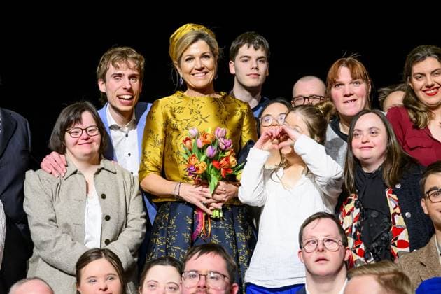 HENGELO, The Netherlands, 2026-02-18 14:14:55 HENGELO, February 18, 2026, KamaK Theater. Queen Maxima opens the new KamaK Theater in Hengelo. The professional company KamaK Theater works with actors with intellectual disabilities. With a team of directors, theater and music teachers, care workers, and a large number of volunteers, several productions are developed and staged annually. PHOTO: NLBeeld Patrick van Emst Credit: NL Beeld Patrick van Emst  Copyright: xx x