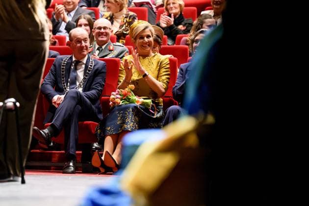 HENGELO, The Netherlands, 2026-02-18 14:13:14 HENGELO, February 18, 2026, KamaK Theater. Queen Maxima opens the new KamaK Theater in Hengelo. The professional company KamaK Theater works with actors with intellectual disabilities. With a team of directors, theater and music teachers, care workers, and a large number of volunteers, several productions are developed and staged annually. PHOTO: NLBeeld Patrick van Emst Credit: NL Beeld Patrick van Emst  Copyright: xx x