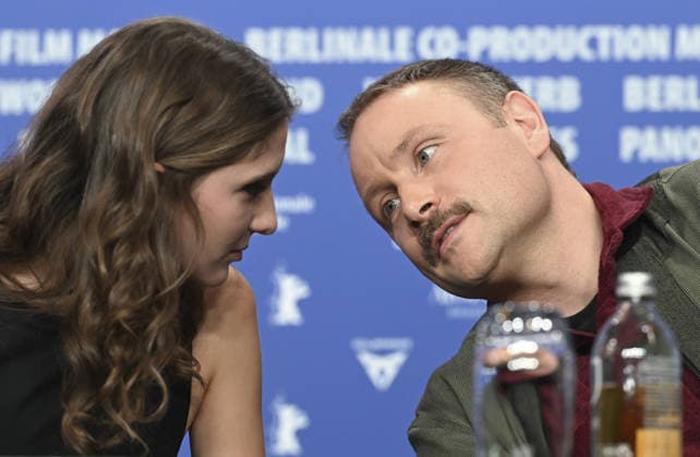 76th Berlin International Film Festival BERLIN, GERMANY - FEBRUARY 18: Actors Max Riemelt (R) and Frida Hornemann (L) of Etwas ganz Besonderes (Home Stories) during the 76th Berlin International Film Festival (Berlinale) in Berlin, Germany, on February 18, 2026. Halil Sagirkaya Anadolu Berlin Germany. Editorial use only. Please get in touch for any other usage.  Copyright: x2026xAnadoluxHalilxSagirkayax