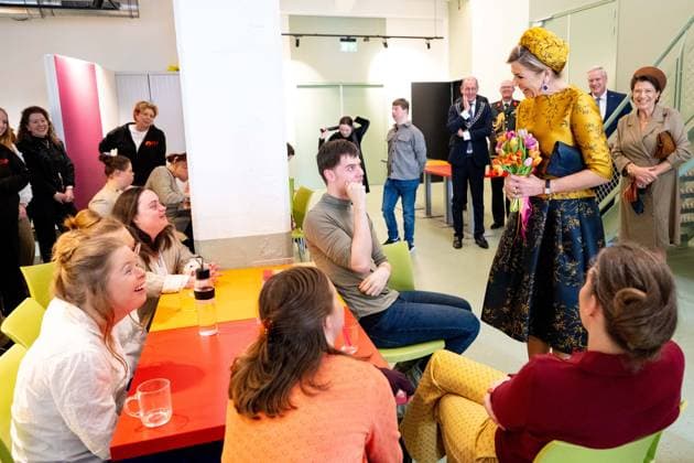 18-02-2026 Hengelo Queen Maxima attended the opening of the professional company KamaK Theater, working with actors with intellectual disabilities, in Hengelo. Â  Copyright: xPPEx