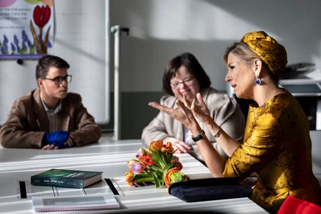 18-02-2026 Hengelo Queen Maxima attended the opening of the professional company KamaK Theater, working with actors with intellectual disabilities, in Hengelo. Â  Copyright: xPPEx