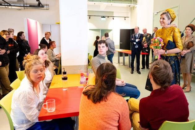18-02-2026 Hengelo Queen Maxima attended the opening of the professional company KamaK Theater, working with actors with intellectual disabilities, in Hengelo. Â  Copyright: xPPEx
