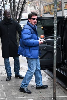 Singer Charlie Puth holds an apple while leaving his New York City hotel for TV interviews as he is seen for the first time since his Superbowl performance Featuring: Charlie Puth Where: New York City, New York, United States When: 18 Feb 2026 Credit: Elder Ordonez INSTARimages EDITORIAL USE ONLY. NOT FOR USE BY NEWSPAPERS BASED IN THE UK. Copyright: xx instar55482498