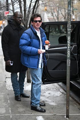 Singer Charlie Puth holds an apple while leaving his New York City hotel for TV interviews as he is seen for the first time since his Superbowl performance Featuring: Charlie Puth Where: New York City, New York, United States When: 18 Feb 2026 Credit: Elder Ordonez INSTARimages EDITORIAL USE ONLY. NOT FOR USE BY NEWSPAPERS BASED IN THE UK. Copyright: xx instar55482502