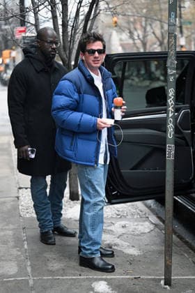 Singer Charlie Puth holds an apple while leaving his New York City hotel for TV interviews as he is seen for the first time since his Superbowl performance Featuring: Charlie Puth Where: New York City, New York, United States When: 18 Feb 2026 Credit: Elder Ordonez INSTARimages EDITORIAL USE ONLY. NOT FOR USE BY NEWSPAPERS BASED IN THE UK. Copyright: xx instar55482503