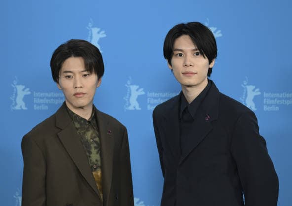 76th Berlin International Film Festival BERLIN, GERMANY - FEBRUARY 18: Actors Miyu Irino (L) and Riku Hagiwara (R) of A New Dawn pose for photographers during the 76th Berlinale in Berlin, Germany, on February 18, 2026. Halil Sagirkaya Anadolu Berlin Germany. Editorial use only. Please get in touch for any other usage.  Copyright: x2026xAnadoluxHalilxSagirkayax