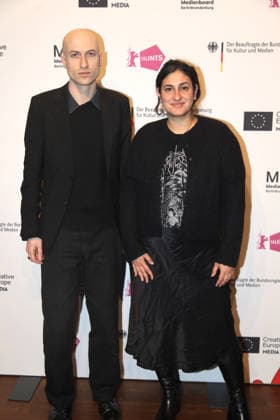 Daniel Blumberg at Berlin Talents 2026 Berlin, 18 02 2026 Daniel Blumberg and presenter Aida Baghernejad at Berlin Talents 2026 during the Berlin International Film Festival Berlin Berlin Germany Copyright: xMatthiasxGränzdörferx