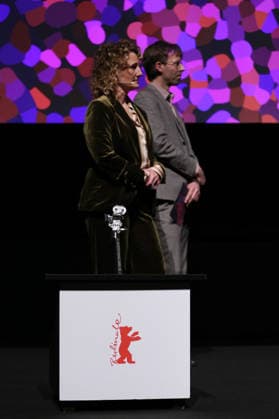 February 18, 2026, Berlin, Germany: Berlinale director Tricia Tuttle (L) attends the Berlinale Camera award ceremony honoring Max Richter during the 76th Berlin International Film Festival (Berlinale), Europe s first major film festival of the year, at Haus Der Berliner Festspiele in Berlin. Berlin Germany  - ZUMAf146 20260218_zip_f146_020 Copyright: xRouzbehxFouladix
