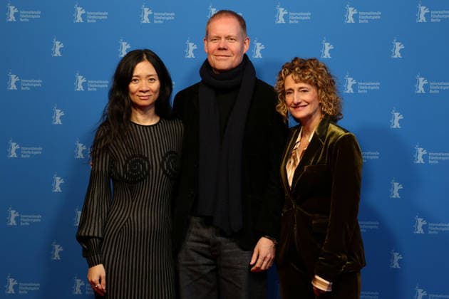 February 18, 2026, Berlin, Germany: (L-R) Chinese director Chloe Zhao, British composer Max Richter, and Berlinale director Tricia Tuttle attend the Berlinale Camera award ceremony honoring Max Richter during the 76th Berlin International Film Festival (Berlinale), Europe s first major film festival of the year, at Haus Der Berliner Festspiele in Berlin. Berlin Germany - ZUMAf146 20260218_zip_f146_010 Copyright: xRouzbehxFouladix