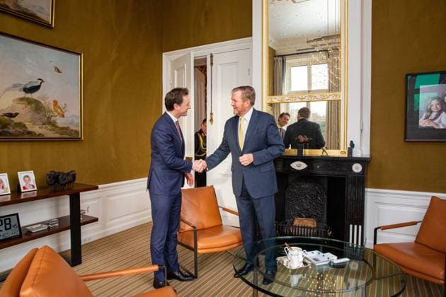 Den Haag, The Netherlands, 2026-02-18 09:28:10 THE HAGUE, 18-12-2026, Huis ten Bosh Palace King receives House of Representatives Party Chairman Laurens Dassen - Volt PHOTO: NLBeeld POOL Wesley de Wit Credit: NL Beeld Patrick van Emst  Copyright: xx x