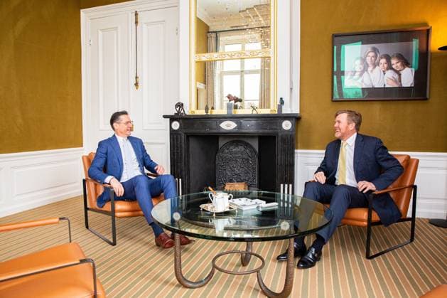 Den Haag, The Netherlands, 2026-02-18 10:12:26 THE HAGUE, 18-12-2026, Huis ten Bosh Palace King receives House of Representatives Party Chairman Joost Eerdmans - JA21 PHOTO: NLBeeld POOL Wesley de Wit Credit: NL Beeld Patrick van Emst  Copyright: xx x