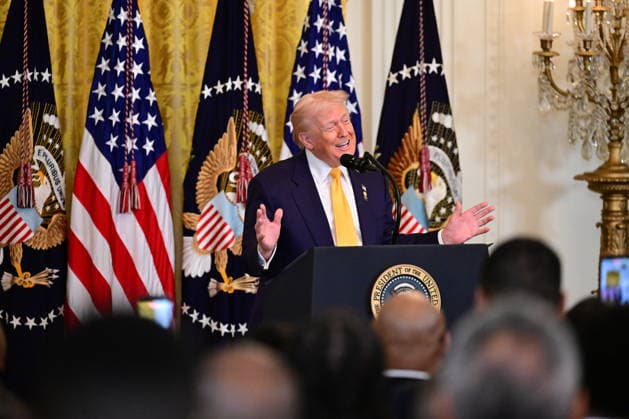 President Donald J. Trump Speaks At White House Black History Month Reception (NEW) President of the United States Donald J. Trump speaks at a Black History Month Reception at The White House. February 18, 2026, Washington, D.C., USA: United States President Donald J. Trump speaks at a Black History Month Reception. Mandatory Credit: Kyle Mazza TheNews2 (Foto: Kyle Mazza Thenews2 imago images) President Donald J. Trump Speaks At White House Black History Month Reception  Copyright: xKylexMazzax