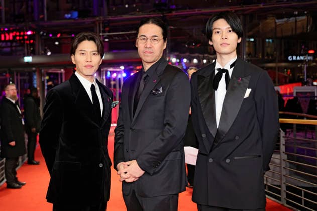Miyu Irino, Yoshitoshi Shinomiya and Riku Hagiwara at the premiere of the animated film A New Dawn Hana rokushÃ ga akeru hi ni at the Berlinale 2026 76 Berlin International Film Festival in the Berlinale Palast Berlin, 18 02 2026 Foto:xD.xBedrosianx xFuturexImagex dawn_6204