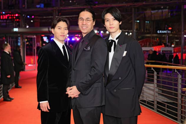 Miyu Irino, Yoshitoshi Shinomiya and Riku Hagiwara at the premiere of the animated film A New Dawn Hana rokushÃ ga akeru hi ni at the Berlinale 2026 76 Berlin International Film Festival in the Berlinale Palast Berlin, 18 02 2026 Foto:xD.xBedrosianx xFuturexImagex dawn_6205