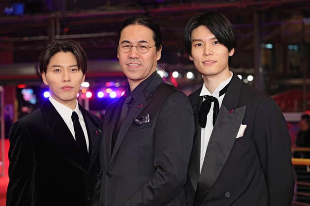 Miyu Irino, Yoshitoshi Shinomiya and Riku Hagiwara at the premiere of the animated film A New Dawn Hana rokushÃ ga akeru hi ni at the Berlinale 2026 76 Berlin International Film Festival in the Berlinale Palast Berlin, 18 02 2026 Foto:xD.xBedrosianx xFuturexImagex dawn_6208