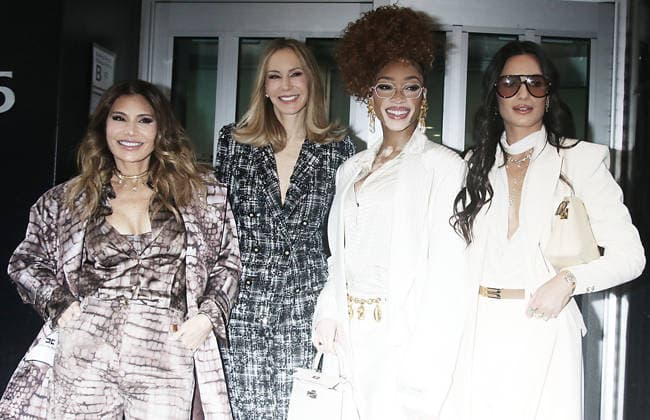 NEW YORK, NY- FEBRUARY 16: Loren Ridinger, Dee Ocleppo Hilfiger, Winnie Harlow, Isabela Rangel seen at Good Day NY promoting the Prime Video series The CEO Club on February 18, 2026 in New York City. Copyright: xRWx