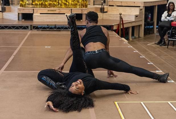 February 18, 2026, Bronx, New York, USA: Dava Huesca and Jonathan Burke perform during press preview for upcoming Broadway musical Cats: The Jellicle Ball at New 42nd Street Studios in New York, NY on February 18, 2026. Bronx USA - ZUMAr339 20260218_znp_r339_079 Copyright: xLevxRadinx