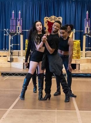February 18, 2026, Bronx, New York, USA: Baby Byrne and Primo Thee Ballerino perform during press preview for upcoming Broadway musical Cats: The Jellicle Ball at New 42nd Street Studios in New York, NY on February 18, 2026. Bronx USA  - ZUMAr339 20260218_znp_r339_080 Copyright: xLevxRadinx