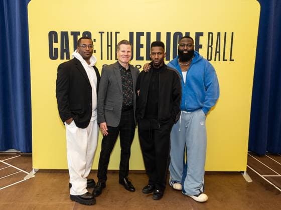 February 18, 2026, Bronx, New York, USA: Zhailon Levingston, Bill Rauch, Omari Wiles, Arturo Lyons attend press preview for upcoming Broadway musical Cats: The Jellicle Ball at New 42nd Street Studios in New York, NY on February 18, 2026. Bronx USA  - ZUMAr339 20260218_znp_r339_122 Copyright: xLevxRadinx
