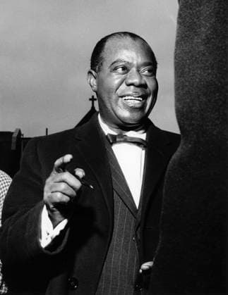 RECORD DATE NOT STATED Louis Armstrong, Hammersmith Odeon, London 1962 Photo by Brian Foskett EDITORIAL USE ONLY  Copyright: NationalxJazzxArchivex