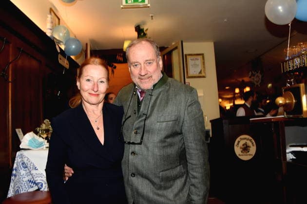 Birgit Wolff Faltermeyer PR Harold Faltermeyer Composer Music Producer Munich 18 02 2026 To the Franciscan Ash Wednesday Fish Dinner Photo Munich