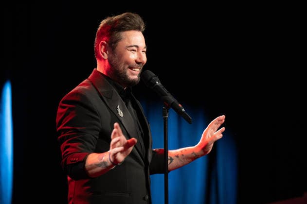 February 18, 2026, Madrid, Spain: Miguel Poveda performs during the tribute to Joan Margarit at the Cervantes Institute. Madrid Spain - ZUMAs197 20260218_aaa_s197_447 Copyright: xAtilanoxGarciax
