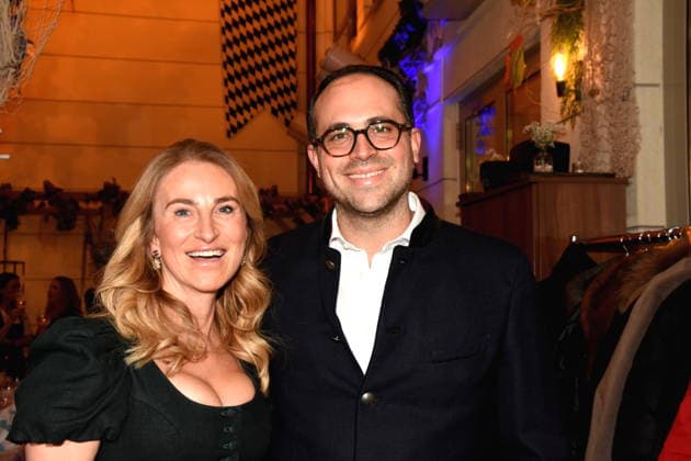 Stephanie Hasse Lawyer Thomas Mang Architect Son of Prof. Dr. med Werner Mang Munich 18 02 2026 To the Franciscan Ash Wednesday Fish Dinner Photo Munich