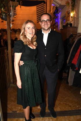 Stephanie Hasse Lawyer Thomas Mang Architect Son of Prof. Dr. med Werner Mang Munich 18 02 2026 To the Franciscan Ash Wednesday Fish Dinner Photo Munich