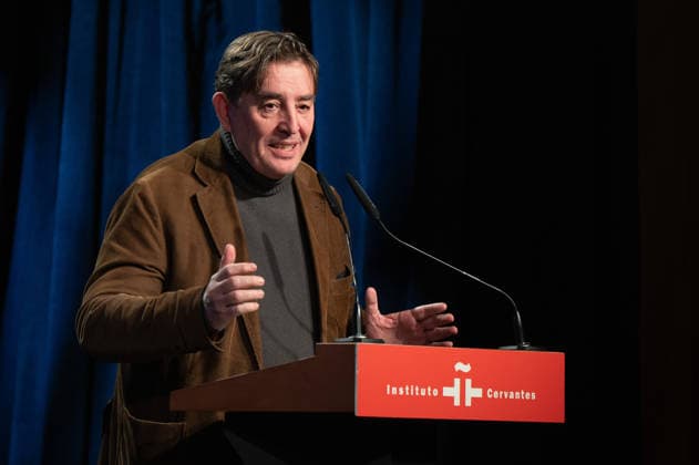 February 18, 2026, Madrid, Spain: Luis Garcia Montero seen during the tribute to Joan Margarit at the Cervantes Institute. Madrid Spain  - ZUMAs197 20260218_aaa_s197_466 Copyright: xAtilanoxGarciax