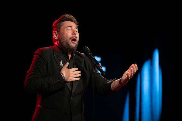 February 18, 2026, Madrid, Spain: Miguel Poveda performs during the tribute to Joan Margarit at the Cervantes Institute. Madrid Spain - ZUMAs197 20260218_aaa_s197_456 Copyright: xAtilanoxGarciax