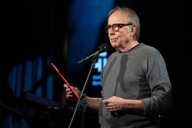 February 18, 2026, Madrid, Spain: Joan Manuel Serrat performs during the tribute to Joan Margarit at the Cervantes Institute. Madrid Spain  - ZUMAs197 20260218_aaa_s197_474 Copyright: xAtilanoxGarciax