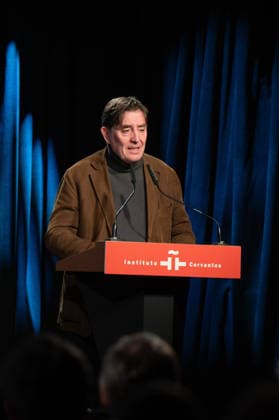 February 18, 2026, Madrid, Spain: Luis Garcia Montero seen during the tribute to Joan Margarit at the Cervantes Institute. Madrid Spain  - ZUMAs197 20260218_aaa_s197_476 Copyright: xAtilanoxGarciax