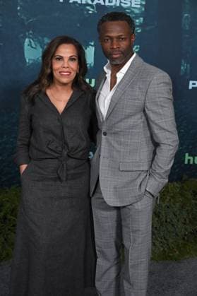 LOS ANGELES, CALIFORNIA FEBRUARY 18 Aonika Laurent and Sean Patrick Thomas at the premiere of Hulus Paradise Season 2 at Paramount Theatre on February 18, 2026 in Los Angeles, California Credit Michael Mattes AdMedia 453232 2026 02 19  Copyright: xAdMediax STAR_453232_118
